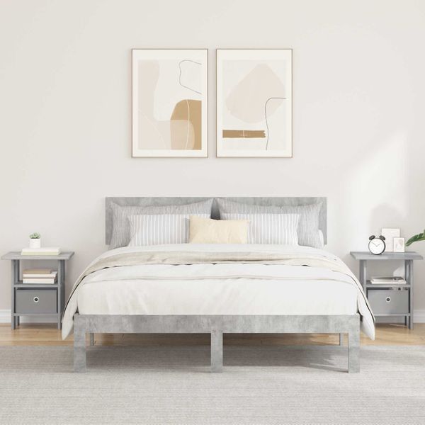 vidaXL Nočný stolík so zásuvkou 2 pcs Betónová šedá 41 x 40 x 45 cm