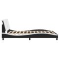 vidaXL Rám postele s LED bez matraca Zadar biely a čierny 160x200 cm
