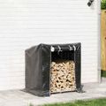 vidaXL Regál na krbové drevo s pláštenkou 100,5x80,5x110,5 cm