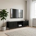 vidaXL TV skrinka 167,5 x 33 x 50 cm Čierny dub Kompozitné drevo