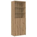 vidaXL Úložný kabinet so policami Dub artisan 70 x 42,5 x 225 cm