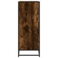 vidaXL Skrinka na topánky, tmavý dub 75x38x97,5cm kompozitné drevo+kov
