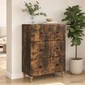 vidaXL Zásuvkový kabinet Dymový dub 66 x 34,5 x 90 cm Kompozitné drevo