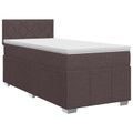 vidaXL Posteľ boxspring s matracom Tmavohnedá 100 x 200 cm Látka