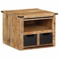 vidaXL Konferenčný stolík so zásuvkami 50x50x40 cm mangovníkový masív
