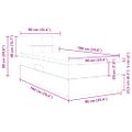 vidaXL LED úložná posteľ s matracom Čierna 90 x 190 cm Zamat
