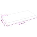 vidaXL Nástenná polica bledohnedá 40x20x2 cm ošetrený dubový masív