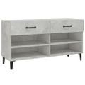 vidaXL Botník betónovo sivý 102x35x55cm spracované drevo