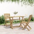 vidaXL Skladací záhradný stôl 110x55x75 cm akáciový masív