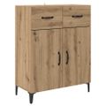 vidaXL Highboard Remeselný dub 69,5 x 34 x 180 cm Kompozitné drevo