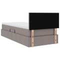 vidaXL Postel s úložným prostorem a matrací Sivohnedá 90 x 200 cm