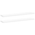 vidaXL Plávajúce nástenné police 2 ks, biele 120x23,5x3,8 cm, MDF