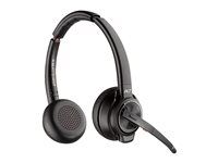 Savi 8200 series - náhlavná súprava - náhlavná - DECT / Bluetooth - bezdrôtová - USB-A cez adaptér Bluetooth - čierna - certifikovaná pre Zoom, certifikovaná UC