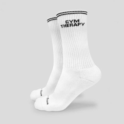 Ponožky Gym Therapy White - GymBeam, veľkosť XL