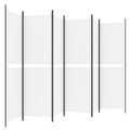 vidaXL 6-panelový paraván biela 300x180 cm látka