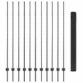 vidaXL Zvarené pletivo s podperami 25 x 1,5 m PVC potiahnutá oceľ Sivá