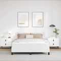vidaXL Rám postele s matracmi Čistá biela 160 x 200 cm látka