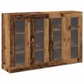 vidaXL Nástenné skrinky 2 ks Staré drevo 69,5 x 34 x 90 cm