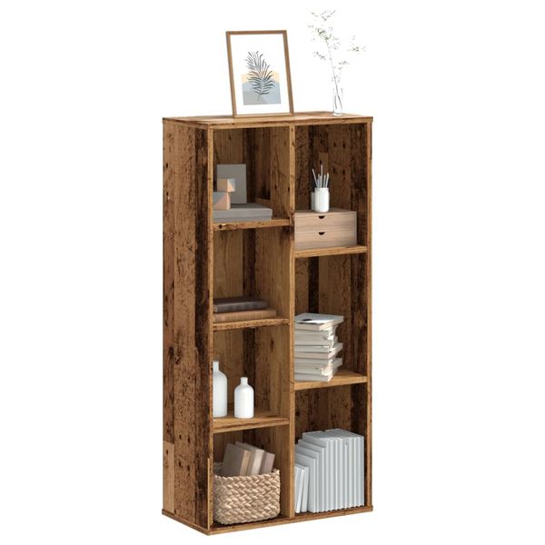 vidaXL Knižnica staré drevo 50x25x105 cm kompozitné drevo