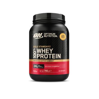 100% Whey Gold Standard - Optimum Nutrition, lahodná jahoda, 768 g
