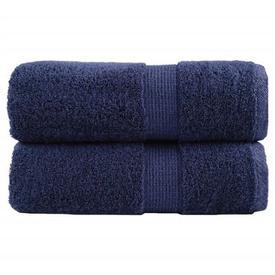 vidaXL Prémiové uteráky pre hostí SOLUND 2 ks námornícka modrá 30x50 cm 600 g/m²