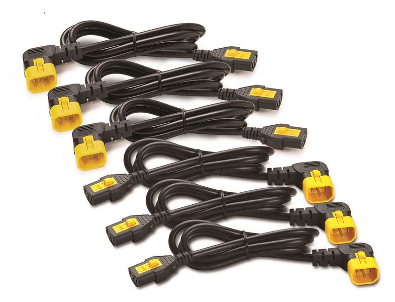 Power Cord Kit (6 ea), Locking C13toC14(90Dg), 1.8m