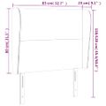 vidaXL Čelo postele so záhybmi tmavohnedé 83x23x118/128 cm zamat