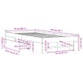 vidaXL Posteľný rám bez matraca dymový dub 75x190 cm kompozitné drevo