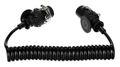 Propojovací spirálový EBS kábel 7pin TRAILER CABLE 14, 24V, 3,5m SIXTOL