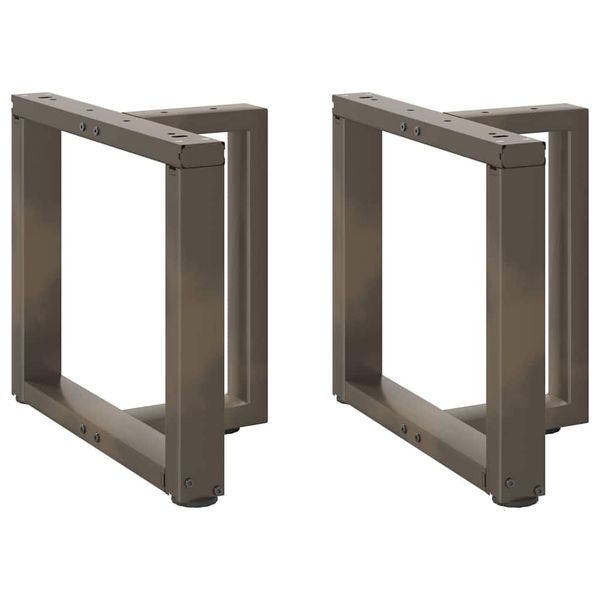 vidaXL Nohy konferenčného stolíka v tvare T, 2 ks, čierne, 50x25x(42-43) cm, oceľové