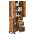vidaXL Highboard 2 ks Staré drevo 69,5 x 34 x 180 cm