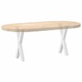 vidaXL Nohy konferenčného stolíka v tvare X, 2 ks, biele, 38 x (42-43) cm, oceľové
