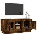 vidaXL TV skrinka dymový dub 102x35x45 cm spracované drevo
