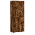 vidaXL Vysoká skrinka dymový dub 69,5x34x180 cm spracované drevo