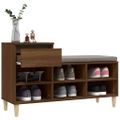vidaXL Botník hnedý dub 102x36x60 cm spracované drevo