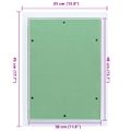 vidaXL Access Panel Zelená a strieborná 35 x 45 cm