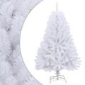 vidaXL Umelý výklopný vianočný stromček so stojanom biely 120 cm