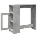 vidaXL Barový stôl s policami betónový 101x40x103,5cm kompozitné drevo