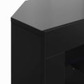 vidaXL Rohový LED TV kabinet 100 x 40 x 50 cm Čierna Kompozitné drevo