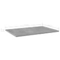 vidaXL Prídavné police 8 ks, betónovo sivé 60x40x1,5 cm, drevotrieska