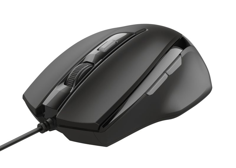 TRUST VOCA/Kancelárska/Optická/Pre pravákov/2 400 DPI/Drôtová USB/Čierna