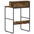 vidaXL Stôl s úložným priestorom Dymový dub 60 x 50 x 91 cm