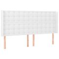 vidaXL Boxspring posteľ s matracom a LED biela 180x200 cm umelá koža