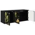vidaXL Nástenný TV kabinet RHENEN 102 x 33 x 40 cm Čierny dub