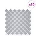 vidaXL Dlažba Lanturn 20 ks Sivá 27 x 27 cm Polyuretán a PET