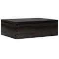 VidaXL Drevená krabička s vekom čierna 40x30x13 cm masívna borovica