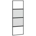 vidaXL Posuvné dvere čierne 76x205 cm tvrdené sklo a hliník