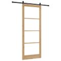 vidaXL Posuvné dvere 93 x 232 cm Masívne borovicové drevo a sklo