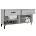 vidaXL Botník sivý dub sonoma 102x35x55 cm spracované drevo