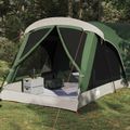 vidaXL Rodinný stan 14-miestny Zelená 185T Polyester s PU náterom
